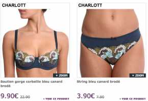 charlott lingerie 290x198 Charlott Lingerie jusquà  60% en vente privée