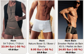 menattitude soldes 290x186 Soldes Men Attitude : tout à  50% (Boxers HOM, Cacharel, Eminence, Calvin Klein, ES Collection et Andrew Christian)