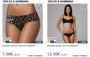 soldes lingerie femme dolce gabbana 290x185 Soldes Lingerie Femme :  90% sur Dolce & Gabbana, info ou intox ?