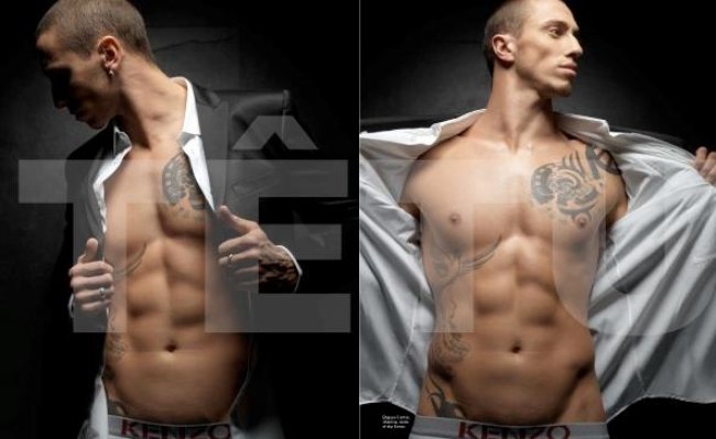 frederick bousquet nu Le nageur Frédérick Bousquet en boxer Kenzo pour le magazine Têtu